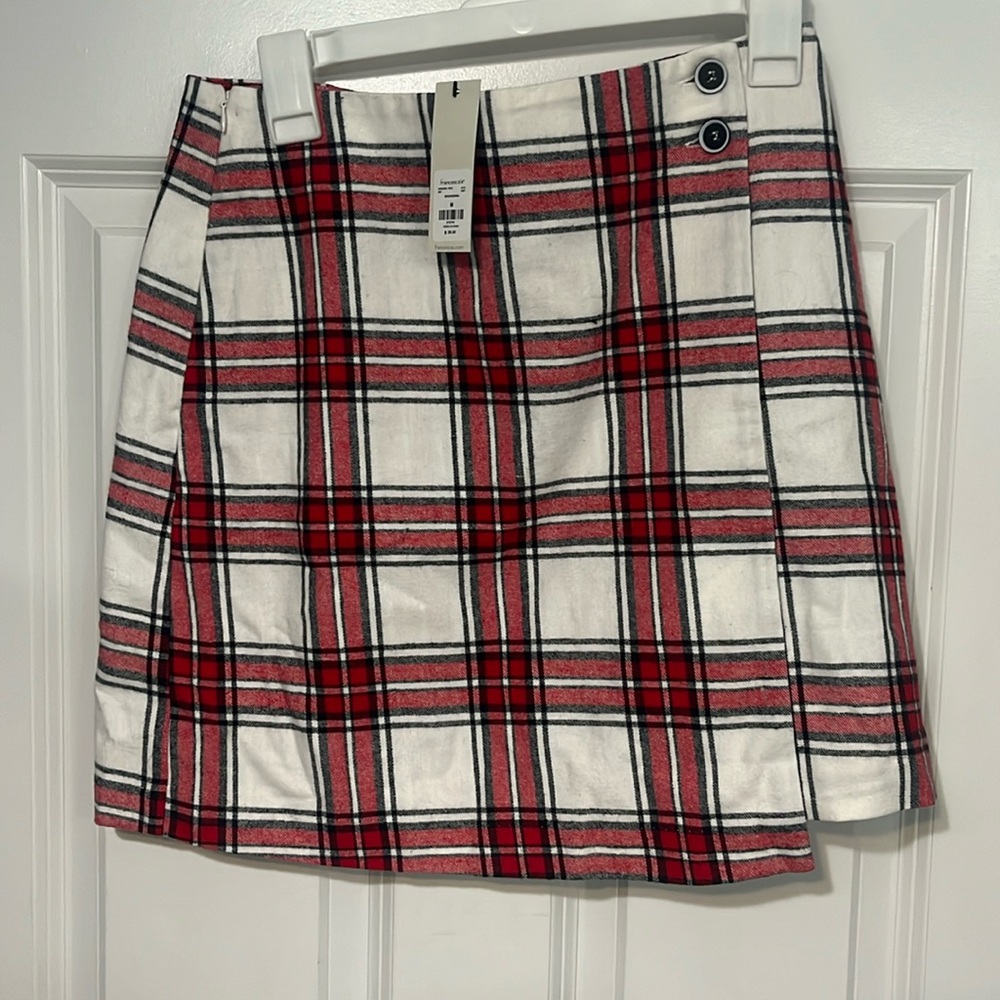 Blue rain size medium flannel print skirt